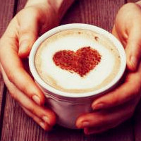 爱心咖啡图片头像,唯美有爱的咖啡拉花爱心头像