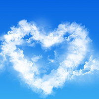 微信头像云朵图片爱心 唯美心形的爱心云头像图片