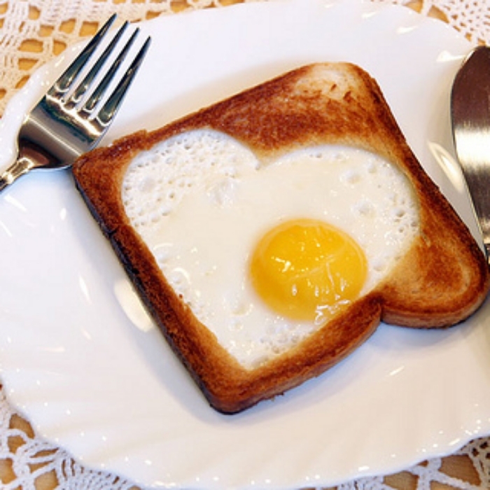 面包鸡蛋早餐头像图片