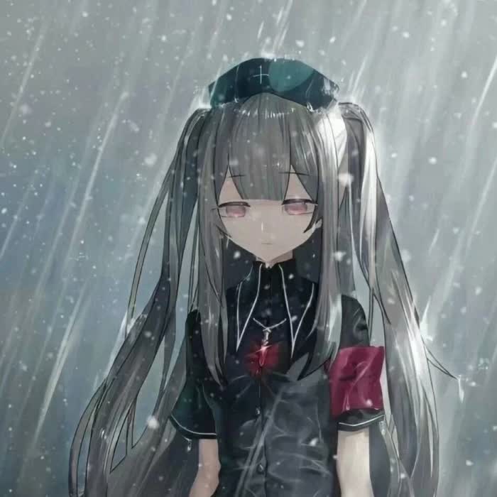 雨中伤感漫画女生头像图片,世上哪有什么感同身受