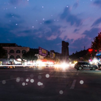 丹霞山夜景图片制作成的200x200的QQ头像