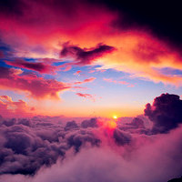 美丽的天空云朵,彩色的祥云给你带来不一样的心情了