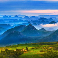 普者黑旅游风景美醉了,阳光在云层之上