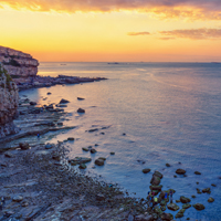 海边风景头像图片,海边礁石岩石图片风景