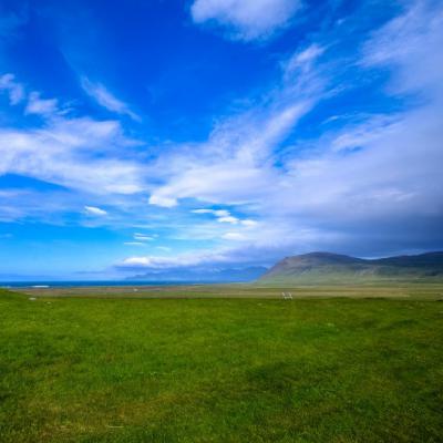 蓝天白云微信头像，蓝天白云下绿色的草原风景太美了