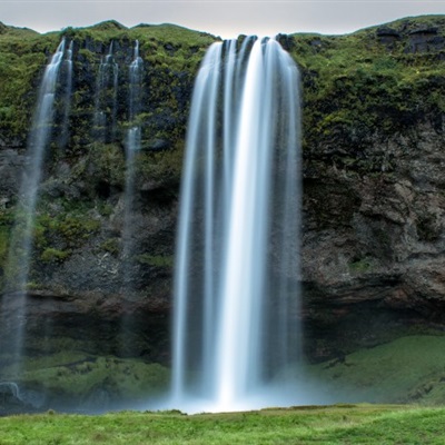 最美瀑布头像 冰岛塞里雅兰瀑布风景图片